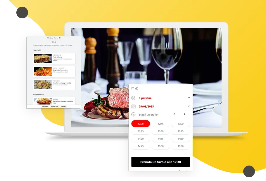 Esempio sito web per ristoranti, pizzerie e bar - Web iDEA