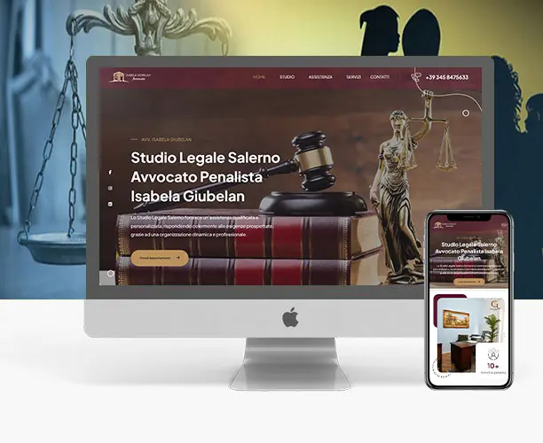 Sito web per Avvocato a Salerno - Isabella Giubelan