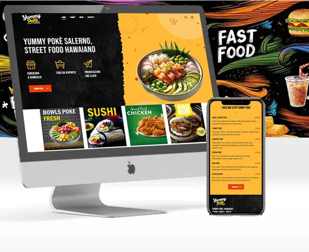Sito web per ristorante Yummy Pokè a Salerno